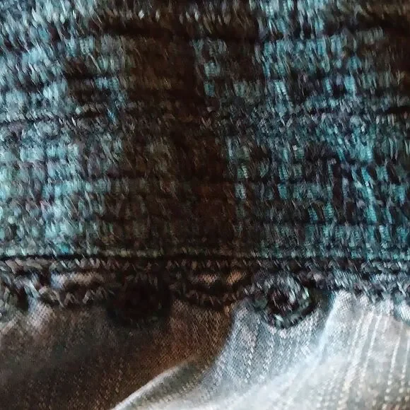 Soft Surroundings Anandi Teal Tencel Jacket/Top with Chenile Accents. Bohemian. - Picture 11 of 12